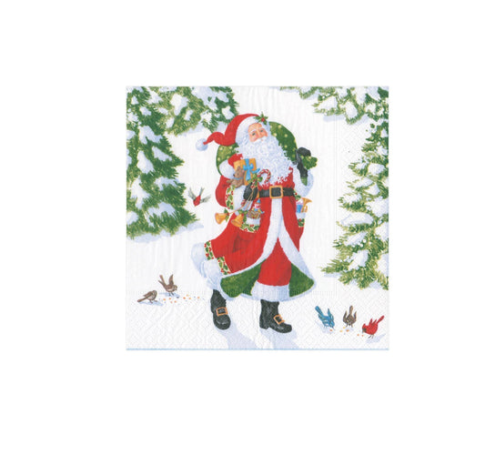 Woodland Santa Cocktail Napkins