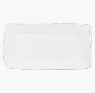 Lastra White Rectangular Platter