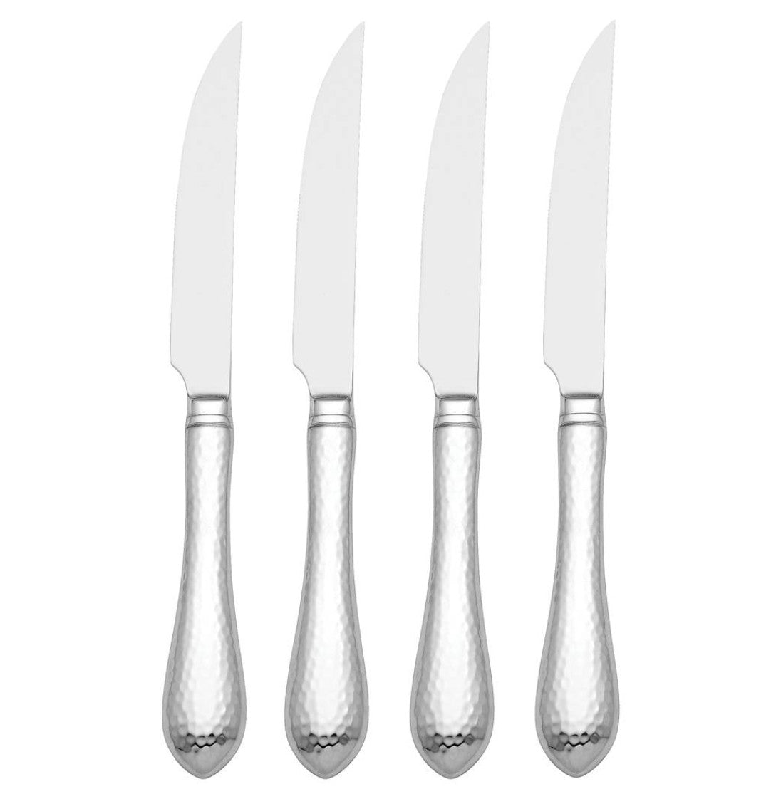 Hammered Antique 4-pc Steak Knife Set