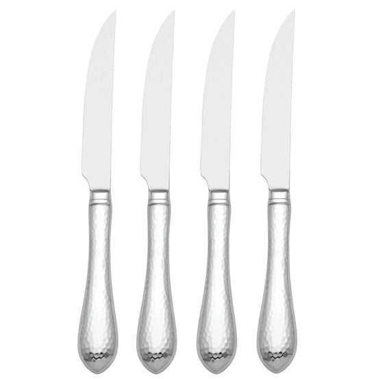 Hammered Antique 4-pc Steak Knife Set