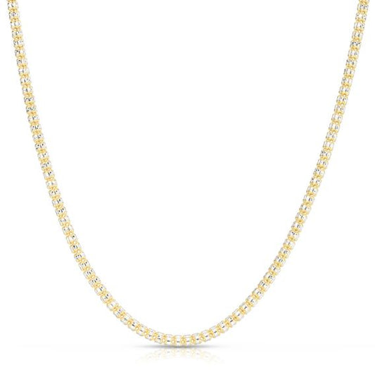 14K 3.3mm Fancy Ice Chain Bracelet