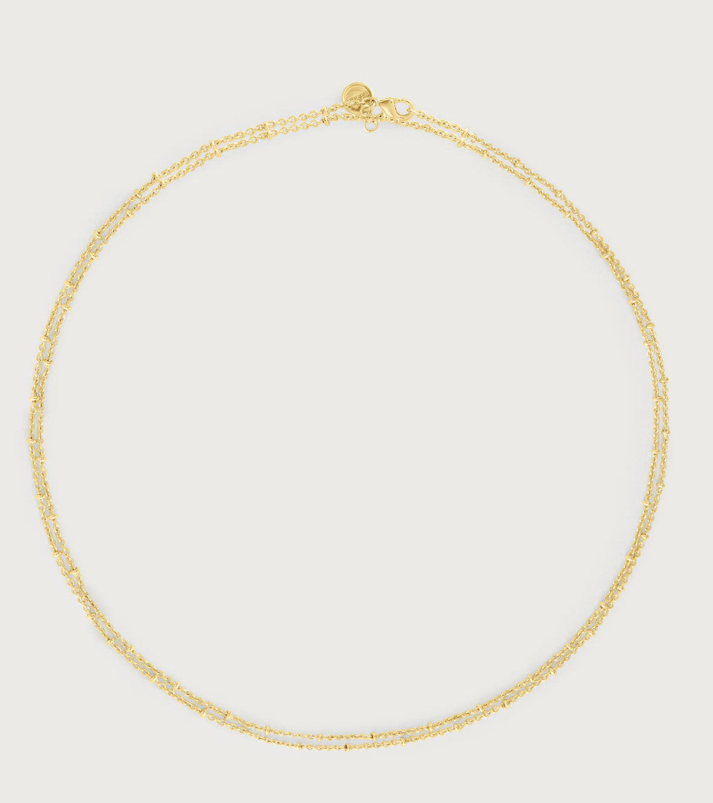 Molten Double Chain Necklace