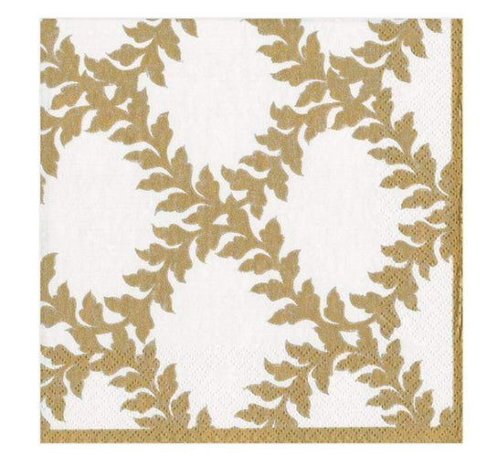 Acanthus Trellis Ivory Cocktail Napkin