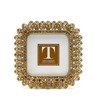 Gold Jeweled Photo Frame 3.5x3.5