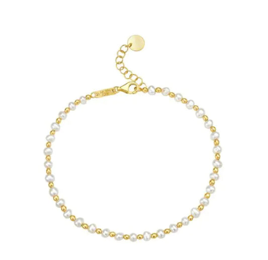 14K & Pearl Bead Chain