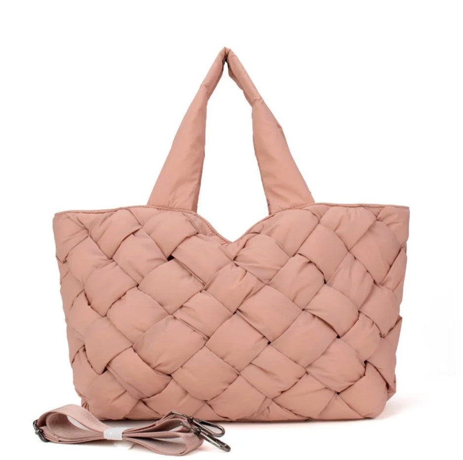 Cloud Woven Tote in Desert Sand