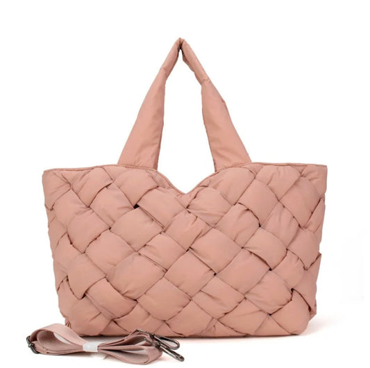 Cloud Woven Tote in Desert Sand