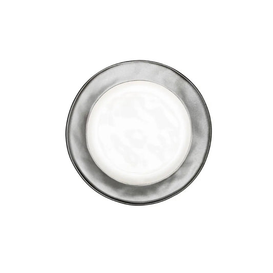 Emerson White/Pewter Salad Plate