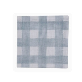 Buffalo Check Watercolor Napkin - Blue Mist