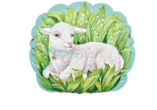 Little Lamb Die Cut Placemat