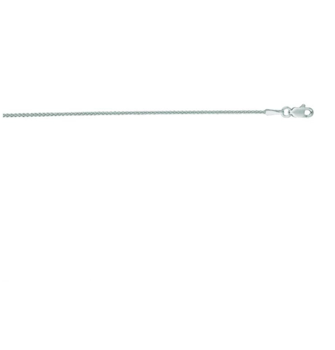 14K 16" Gold 1.2mm Round Wheat Chain with Lobster Lock