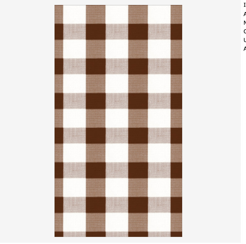 Gingham Chocolate Guest Towel