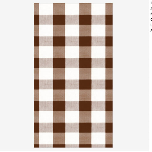 Gingham Chocolate Guest Towel