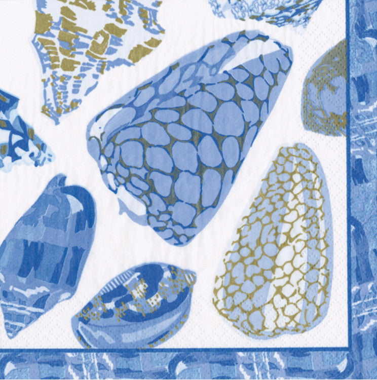 Coquillage Blue Cocktail Napkin
