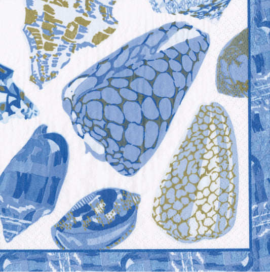 Coquillage Blue Cocktail Napkin