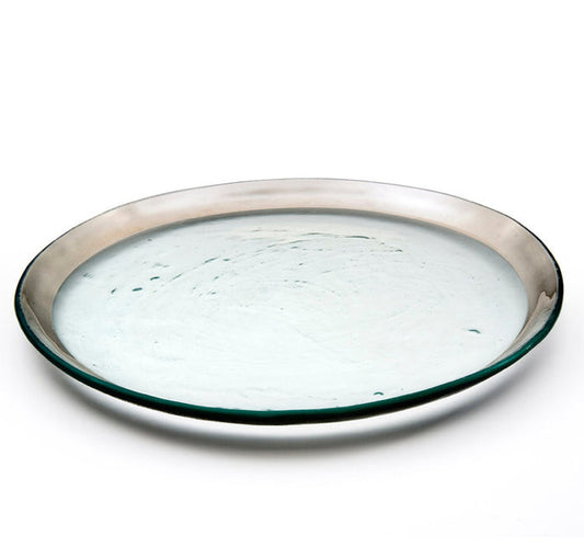 Roman Antique 12" Platinum Buffet Plate