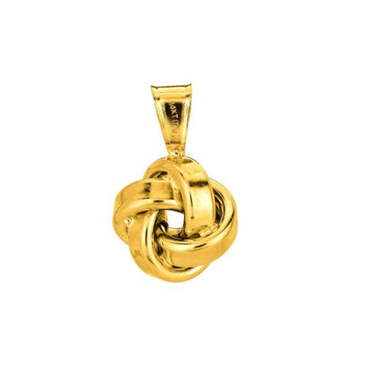 14K Gold Small Love Knot Necklace