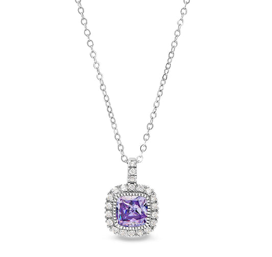 Cushion Cut June Birthstone Pendant