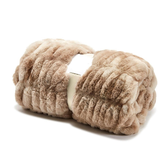 Marbled Faux Fur Throw