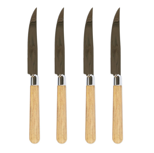 Albero Oak Steak Knives-Set of 4