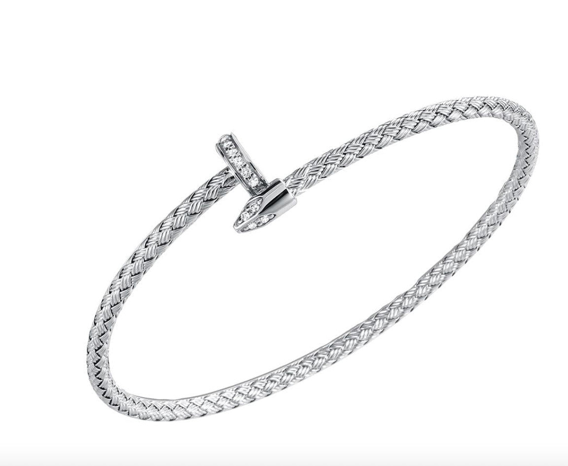 Sterling Silver Mesh Nail Cuff