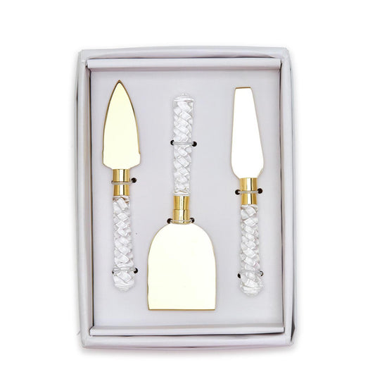 Crystal Clear S/3 Cheese Knives in Gift Box