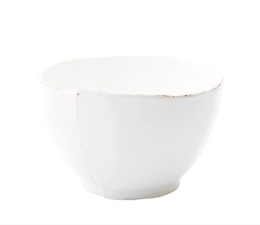 Lastra White Deep Serving Bowl