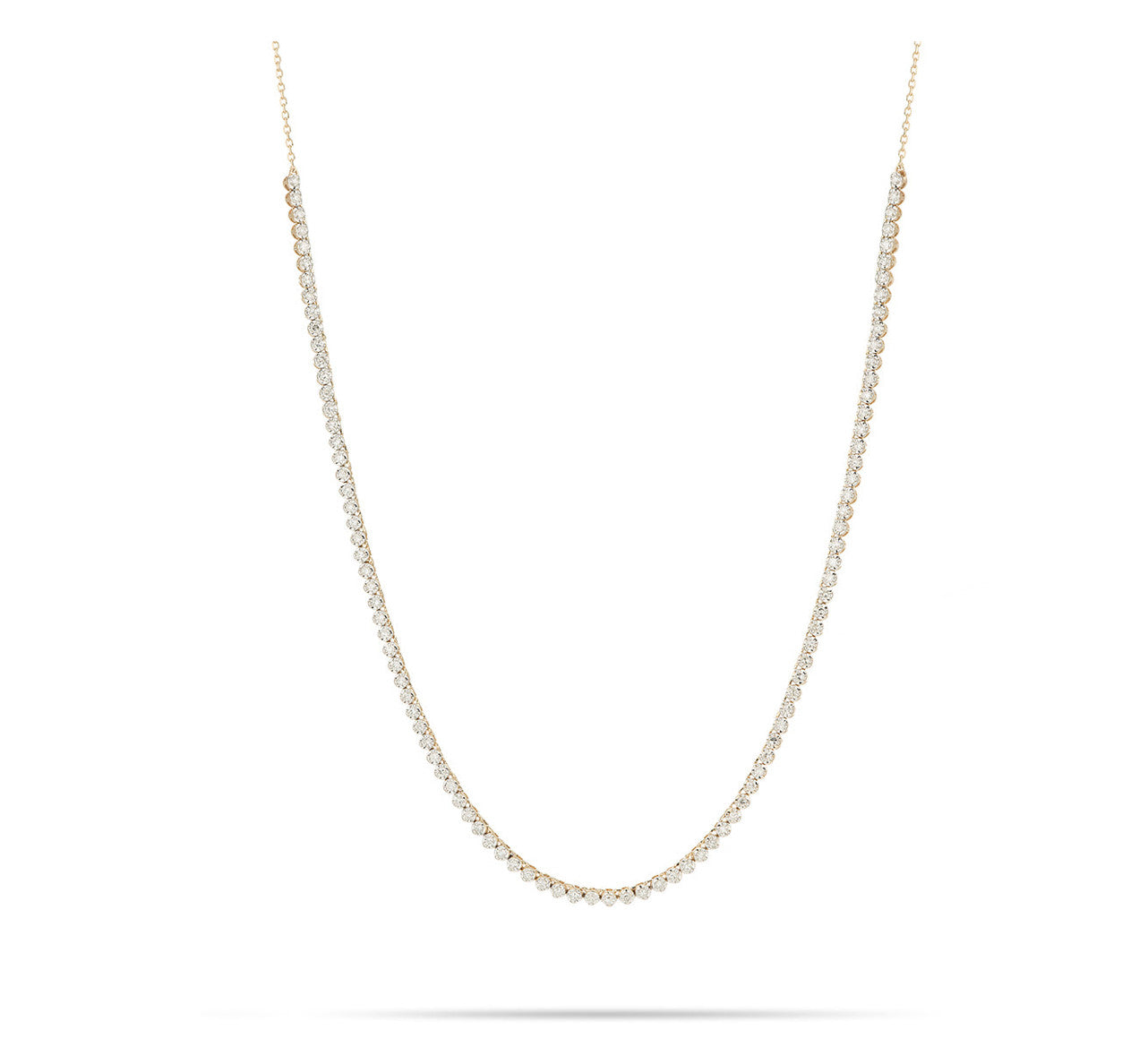 Round Diamond Half Riviera Necklace-1ct
