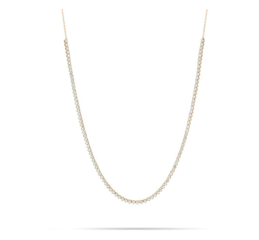 Round Diamond Half Riviera Necklace-1ct